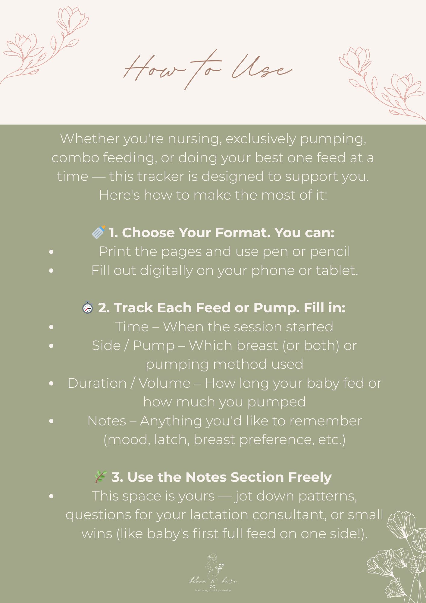 Nuture Notes™ | Feeding & Pumping Tracker